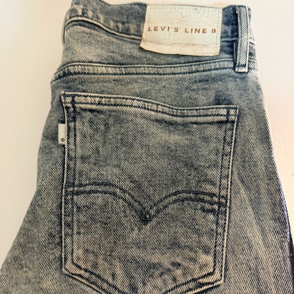 Levis Line 8 Slim Fit Jeans Mens 29x32 Acid Wash Streetwear Vintage Denim - Picture 7 of 13